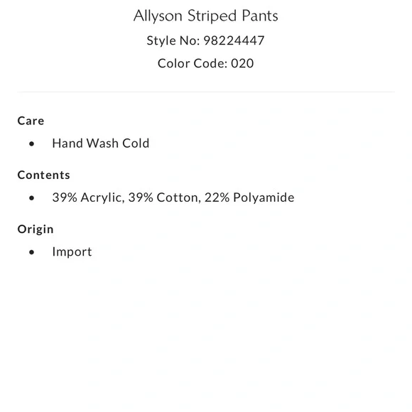 NWT Free People Allyson Striped Pants - Picture 6 of 6